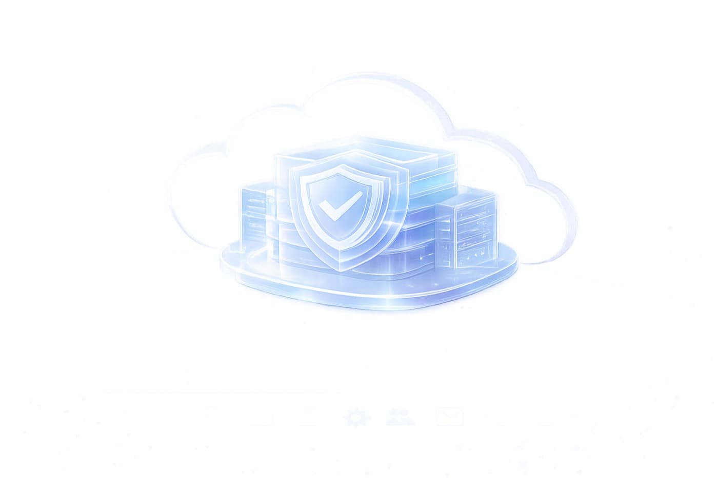 Governed cloud data and security illustration