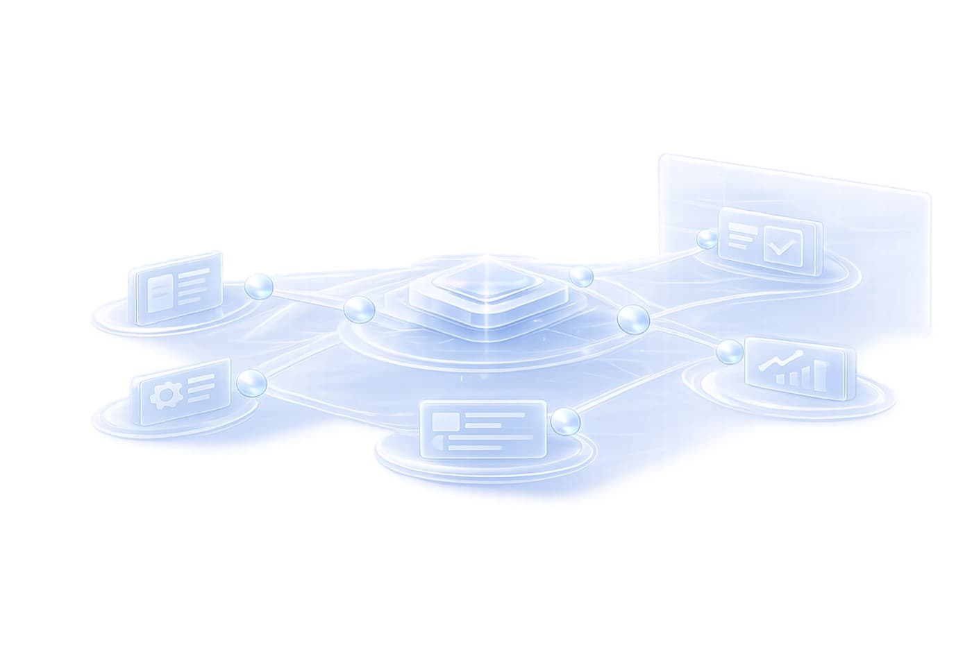 AI modules network illustration